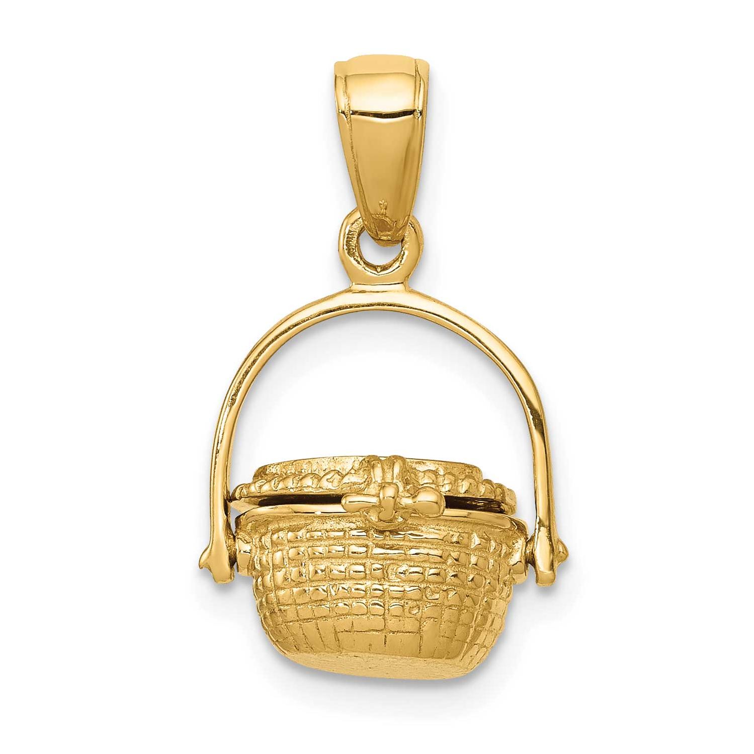 3-D Nantucket Basket Pendant 14k Gold, MPN: C3327, UPC: 637218068036