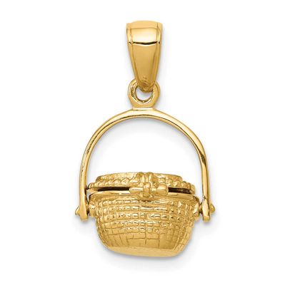 3-D Nantucket Basket Pendant 14k Gold, MPN: C3327, UPC: 637218068036