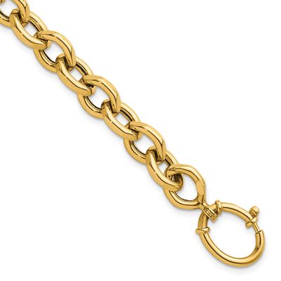7.25 Fancy Link Bracelet 14k Gold Polished, MPN: SF3170-7.25, UPC: