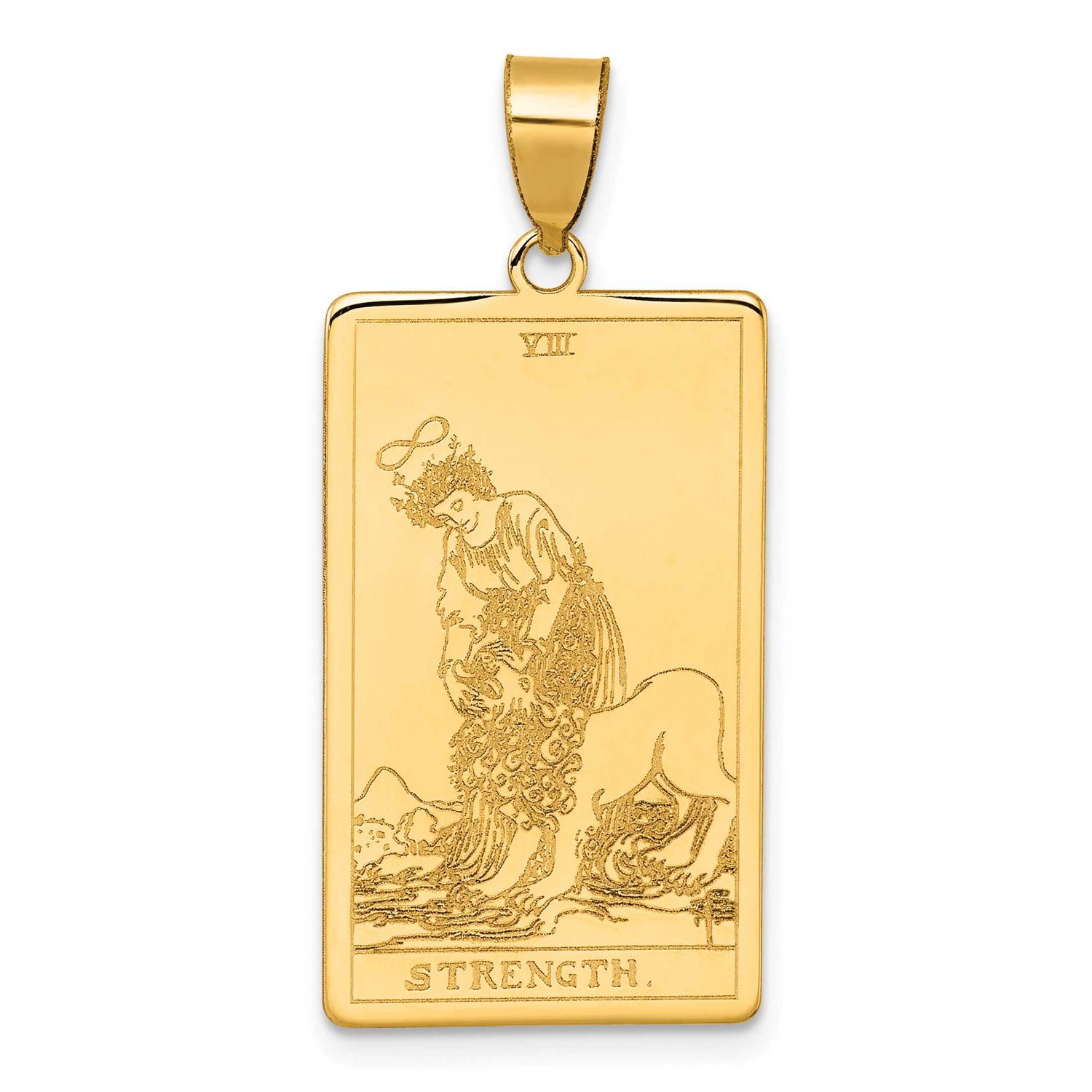 Strength Tarot Card Pendant 14k Gold, MPN: XM718, UPC: