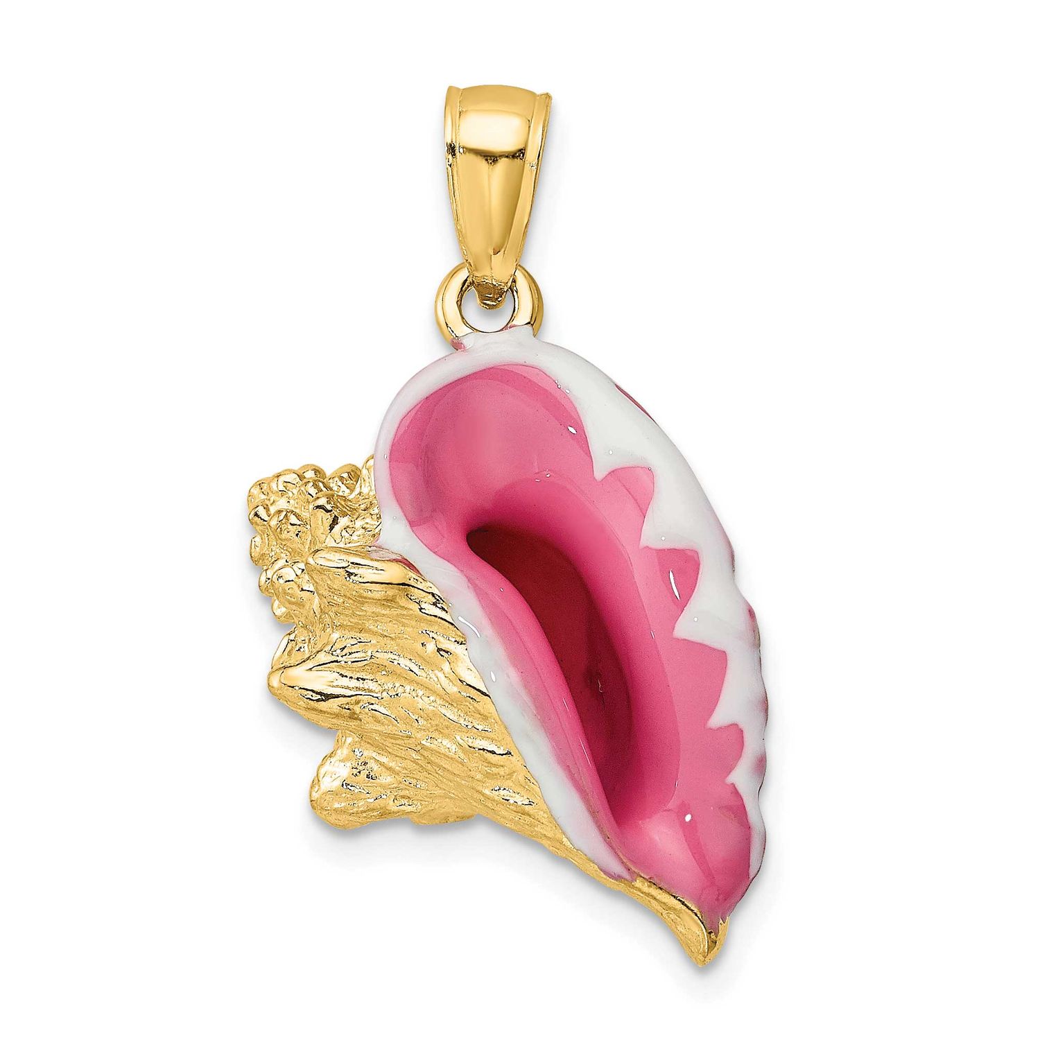 3-D Enamel Conch Shell Charm 14k Gold, MPN: K6655, UPC: 637218116751
