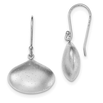 Sparkle-Cut Brushed Teardrop Earrings Sterling Silver Rhodium-Plated, MPN: QE11732, UPC: 1911012321…
