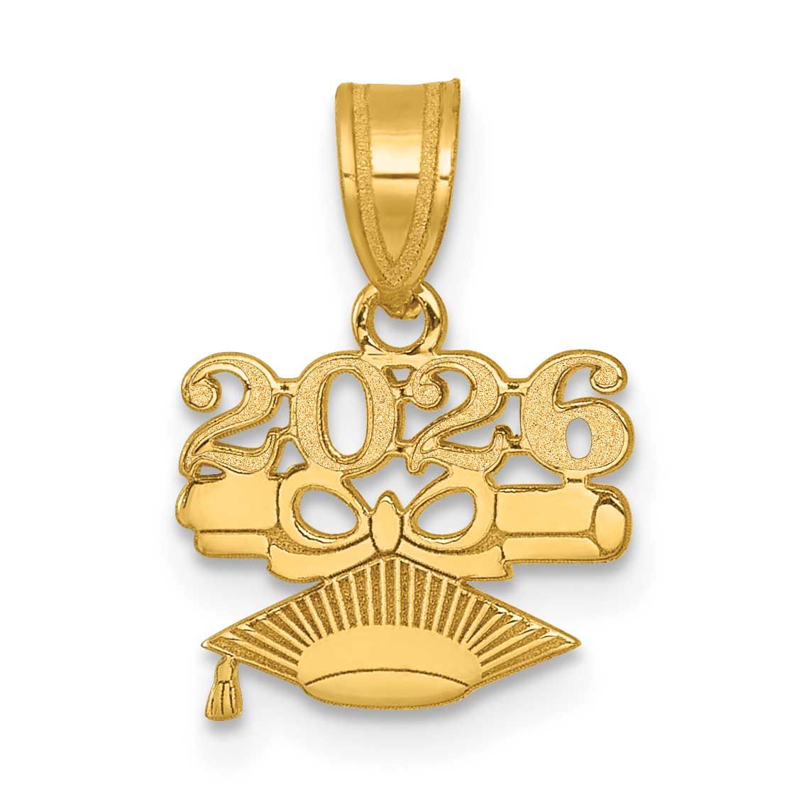 Graduation Cap and Diploma 2026 Charm 14k Gold, MPN: YC1549-26, UPC: