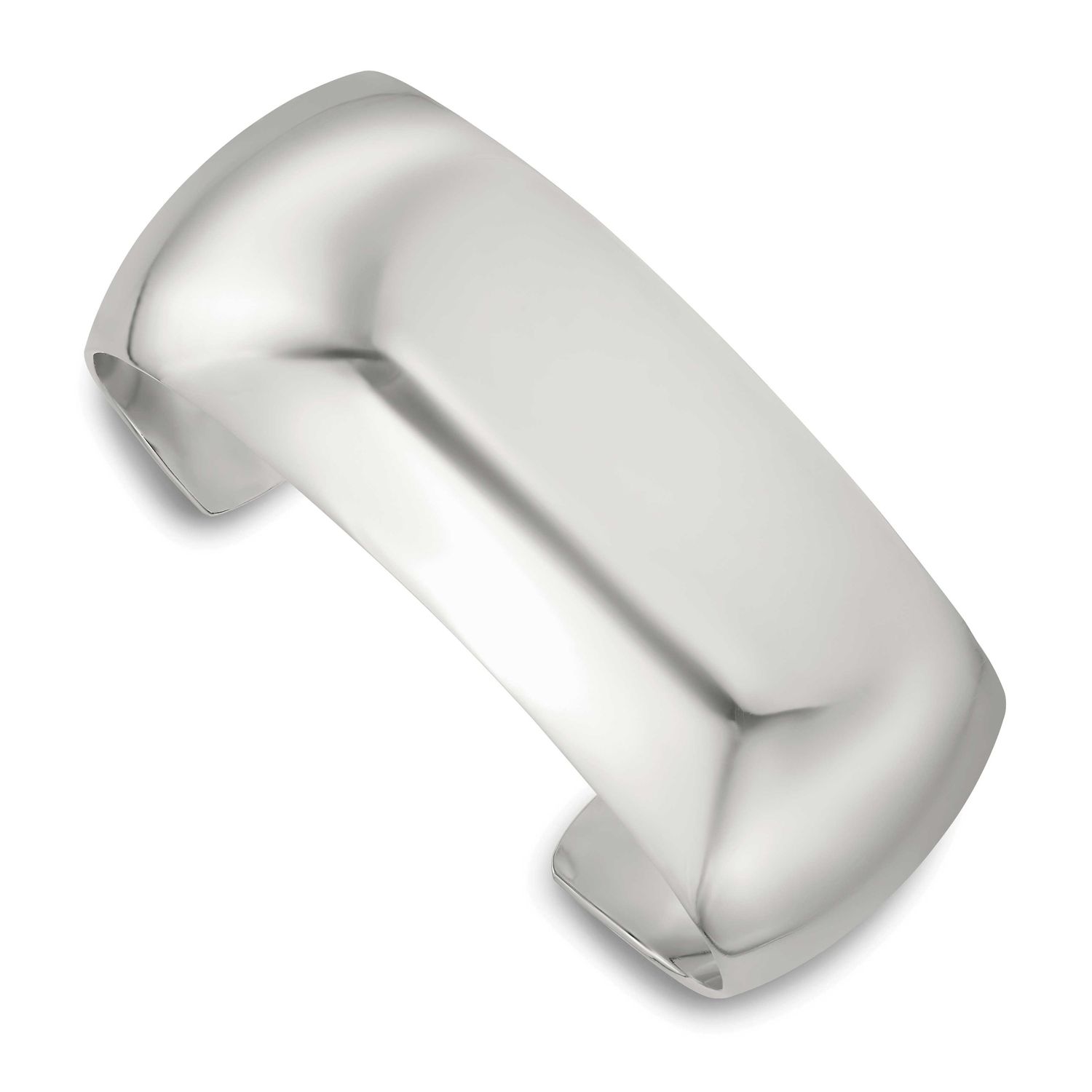 25mm Domed Cuff Bangle Sterling Silver Polished, MPN: QB1550, UPC: