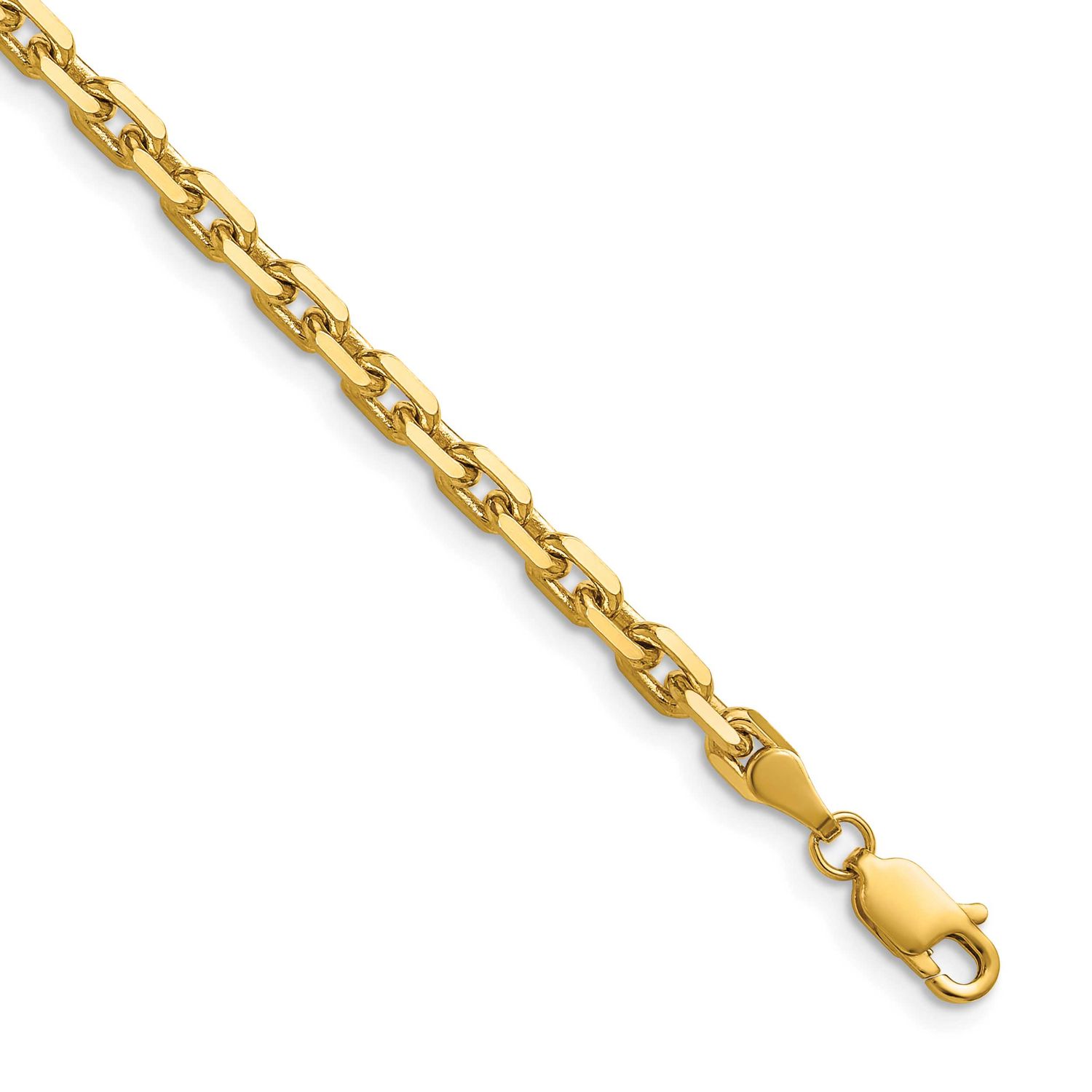 3.90mm Diamond-cut French Link Chain 24 Inch 14k Gold, MPN: PEN346-24, UPC: