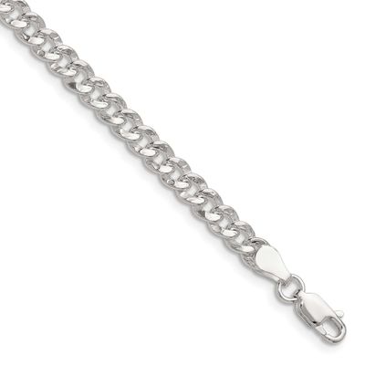 4.75mm Hammered Curb Chain 18 Inch Sterling Silver, MPN: QHCB120-18, UPC: