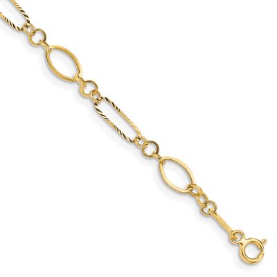 Oval Link Bracelet 14k Gold, MPN: FB1315Y-7.25, UPC: