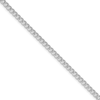 3.8mm Pavc Curb Chain 18 Inch Sterling Silver Rhodium-Plated, MPN: QCF100R-18, UPC: