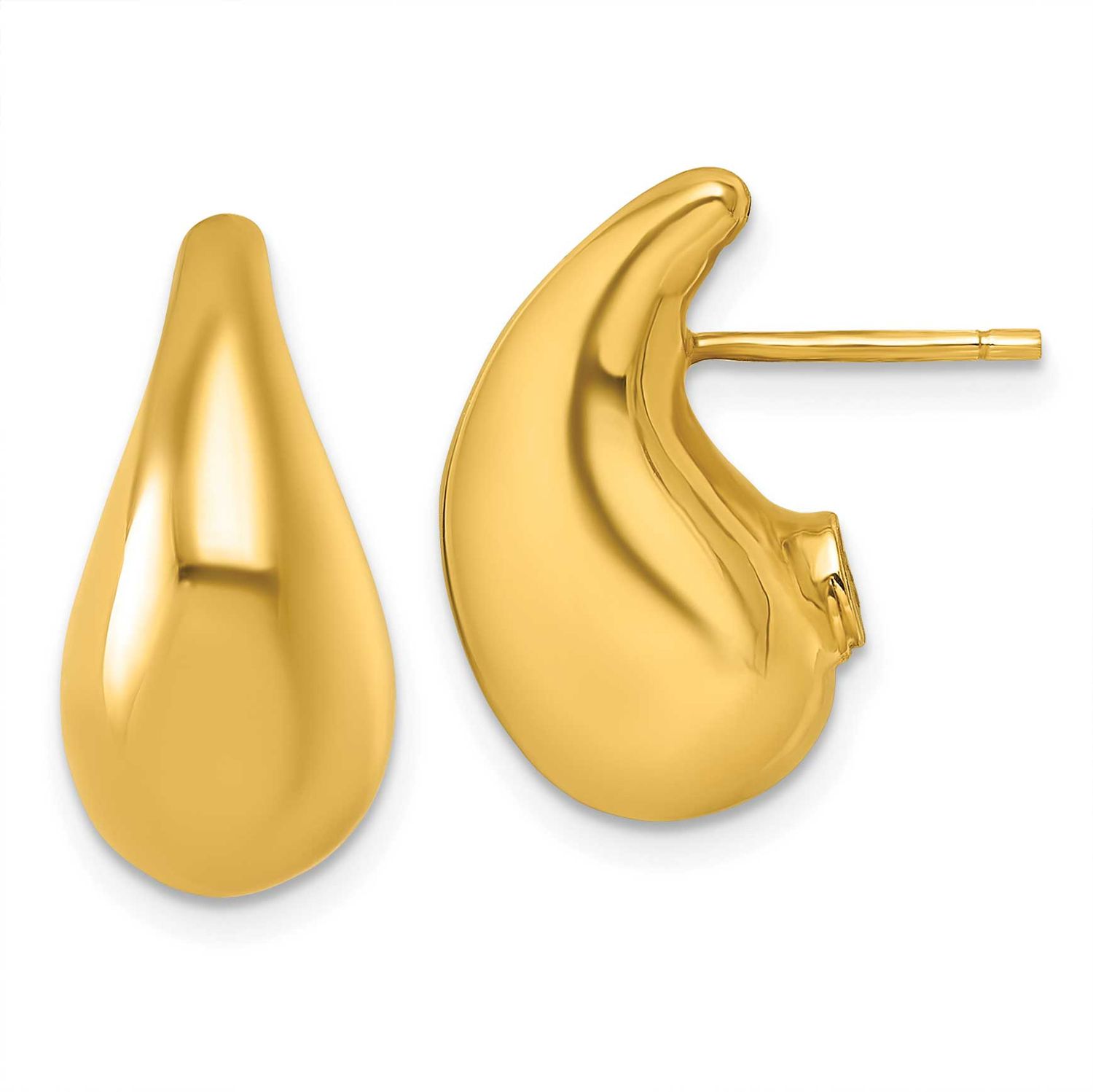 3D Tear Drop Earrings 14k Gold Polished, MPN: TF2570, UPC: