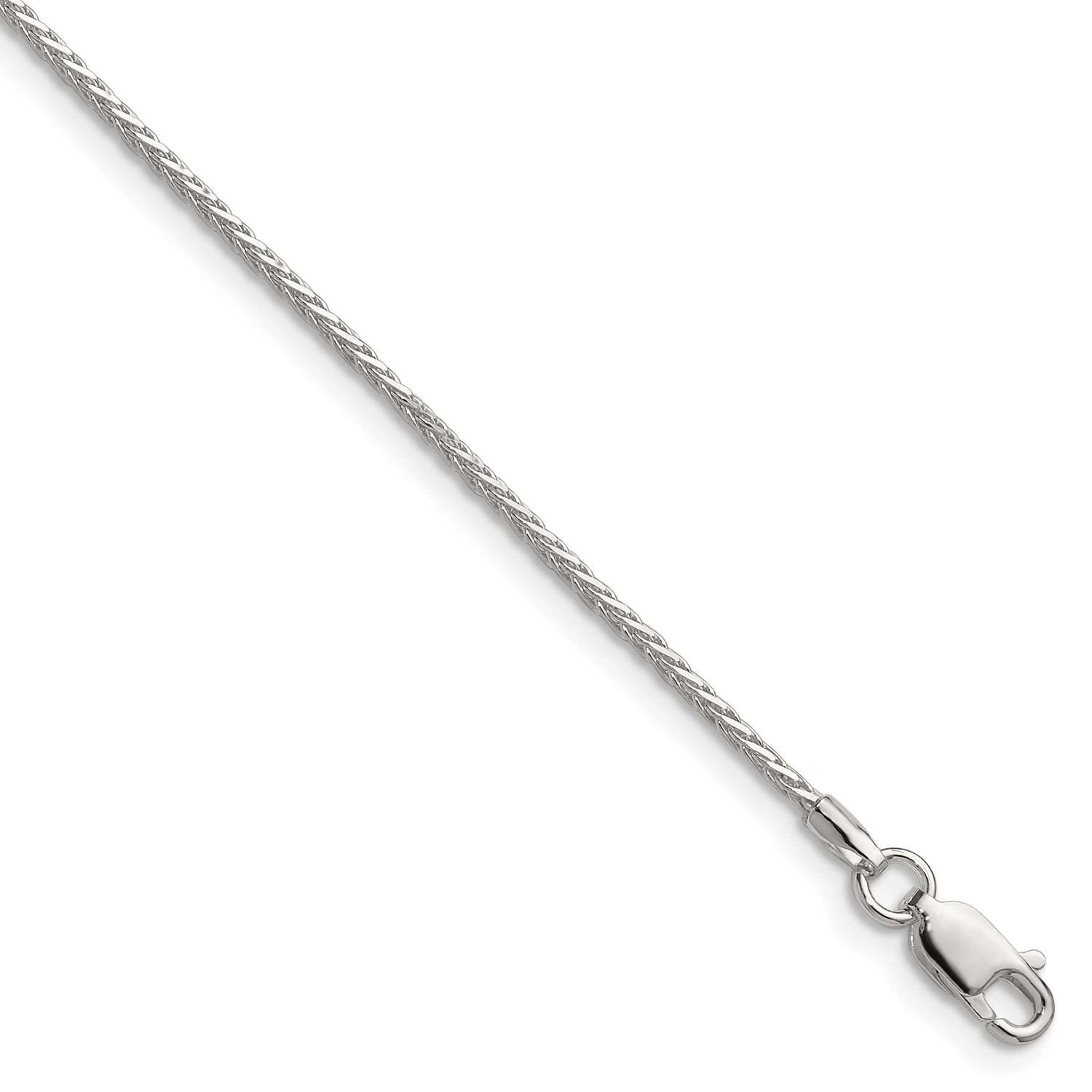 1.45mm 8 Sided Diamond-cut Double Spiga Chain 30 Inch Sterling Silver, MPN: QDDS035-30, UPC: