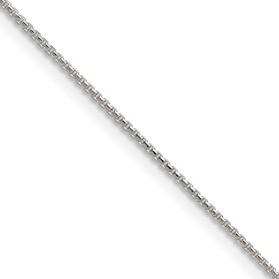 0.95mm Diamond-Cut Round Box Chain 24 Inch Sterling Silver, MPN: QVX019-24, UPC: