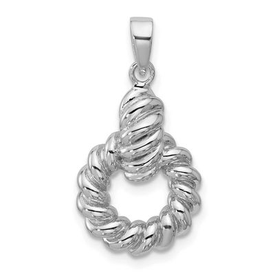 Polished Circle Pendant Sterling Silver Rhodium-Plated, MPN: QG7137P, UPC: