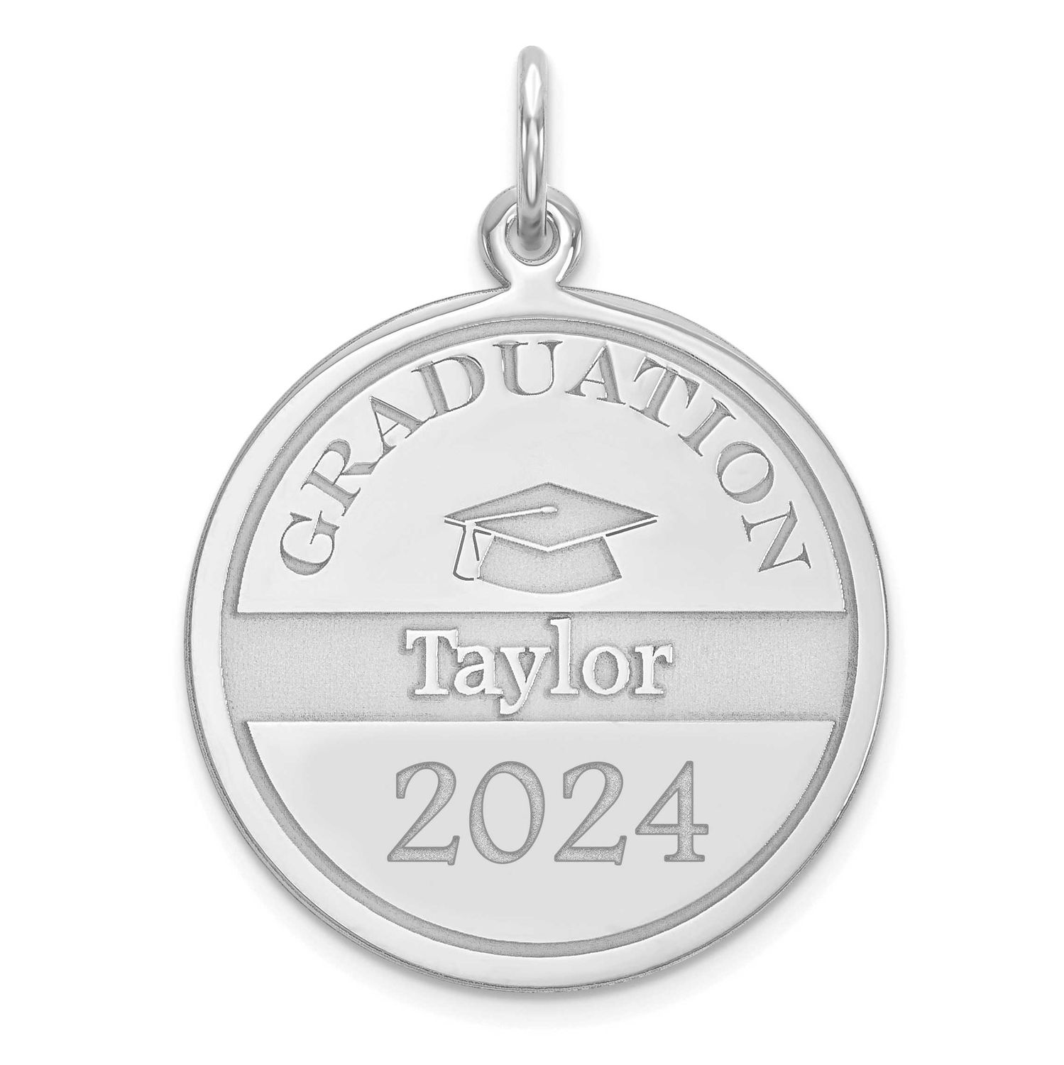 Personalized Graduation Charm 14k White Gold, MPN: XNA363W, UPC: 886774129679