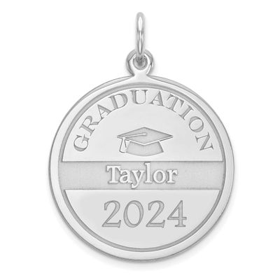 Personalized Graduation Charm 14k White Gold, MPN: XNA363W, UPC: 886774129679