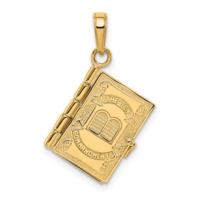 3D Ten Commandments Bible Pendant 14k Gold, MPN: D1501, UPC: 637218078998