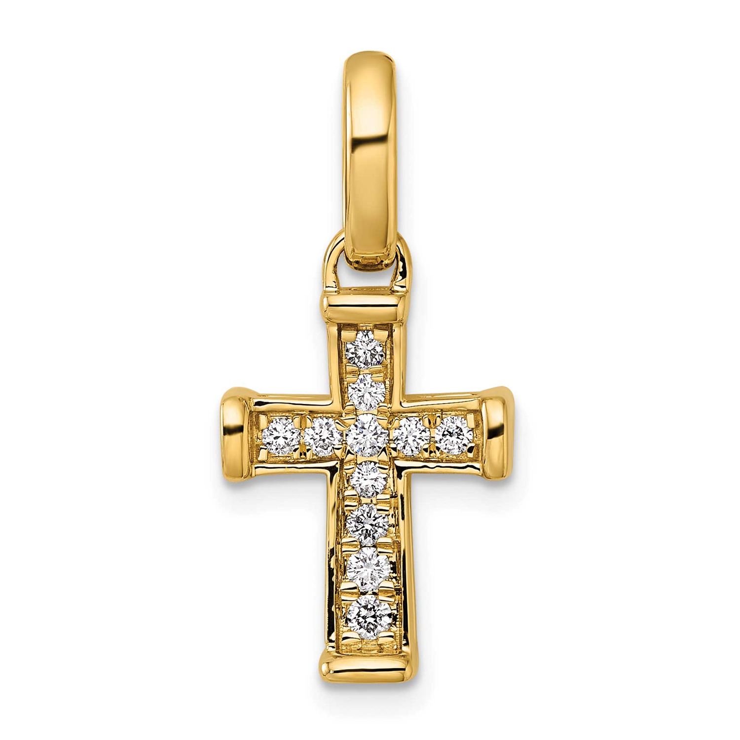Small Diamond Latin Cross Pendant 14k Gold, MPN: PM4982-020-YA, UPC: