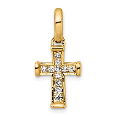 Small Diamond Latin Cross Pendant 14k Gold, MPN: PM4982-020-YA, UPC: