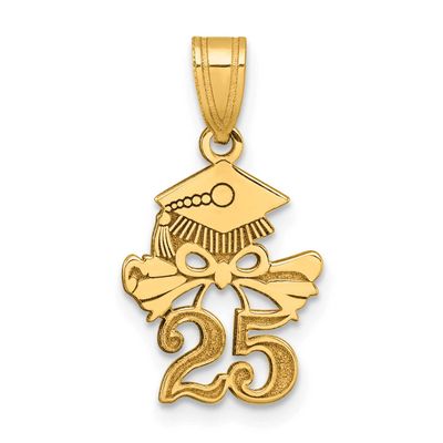 Graduation Cap and Diploma - 2025 Charm 14k Gold, MPN: K9983-25, UPC: