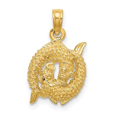 3-D Pisces Zodiac Pendant 10k Gold, MPN: 10C3154, UPC: 196904212486