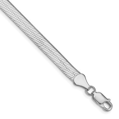 5.25mm Magic Herringbone Chain 7 Inch Sterling Silver Rhodium-Plated, MPN: QHB060R-8, UPC: