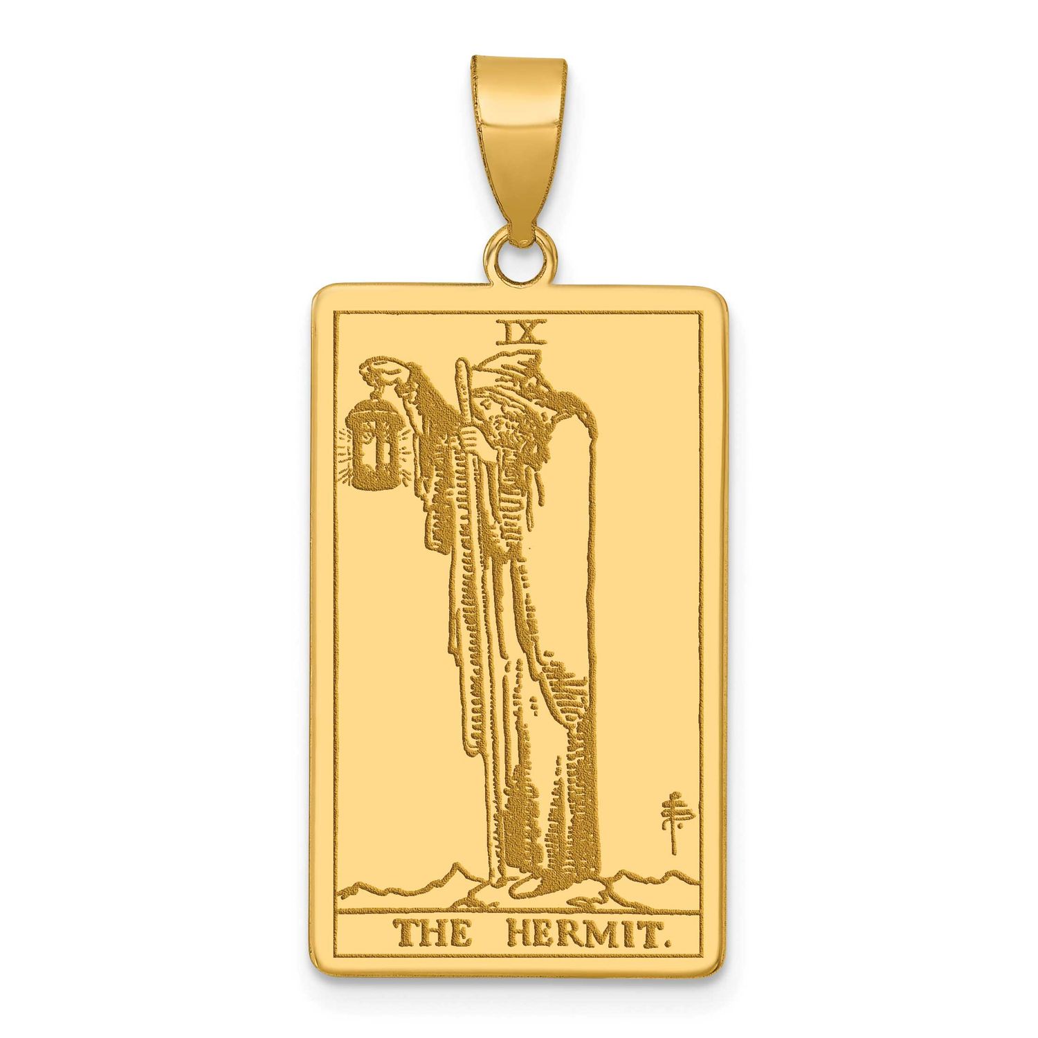 The Hermit Tarot Card Pendant 14k Gold, MPN: XM719, UPC: