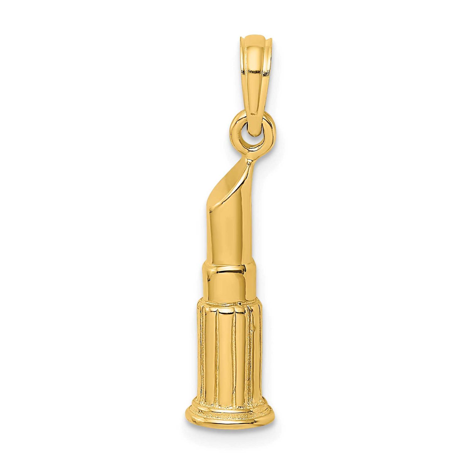 2-D Polished Lipstick Tube Charm 14k Gold, MPN: K7212, UPC: 637218051519