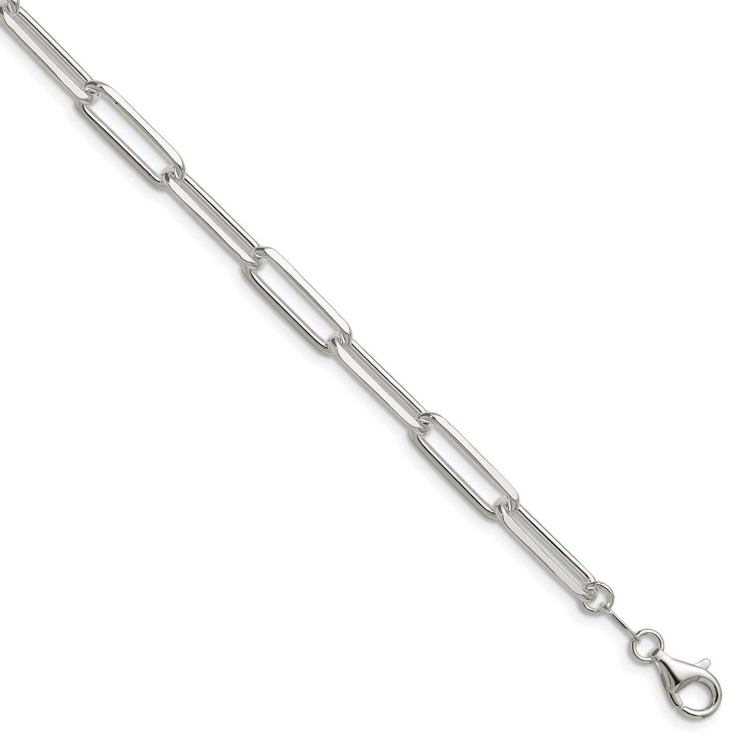 5.5mm Diamond-cut Paperclip Chain 8 Inch Sterling Silver, MPN: QDPC150-8, UPC: