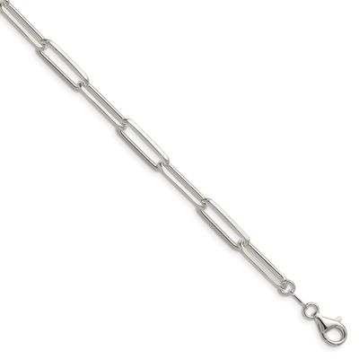 5.5mm Diamond-cut Paperclip Chain 8 Inch Sterling Silver, MPN: QDPC150-8, UPC: