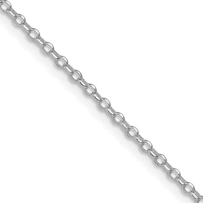 1.75mm Diamond-Cut Cable Chain 24 Inch Sterling Silver Rhodium-Plated, MPN: QHC027R-24, UPC: