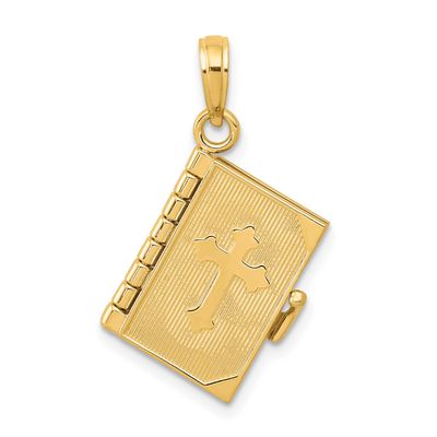 3D Lords Prayer Bible Pendant 14k Gold, MPN: D1504, UPC: 637218079001