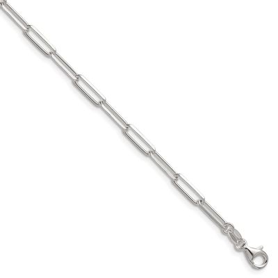 3.5mm Diamond-cut Paperclip Chain 7 Inch Sterling Silver, MPN: QDPC100-7, UPC: