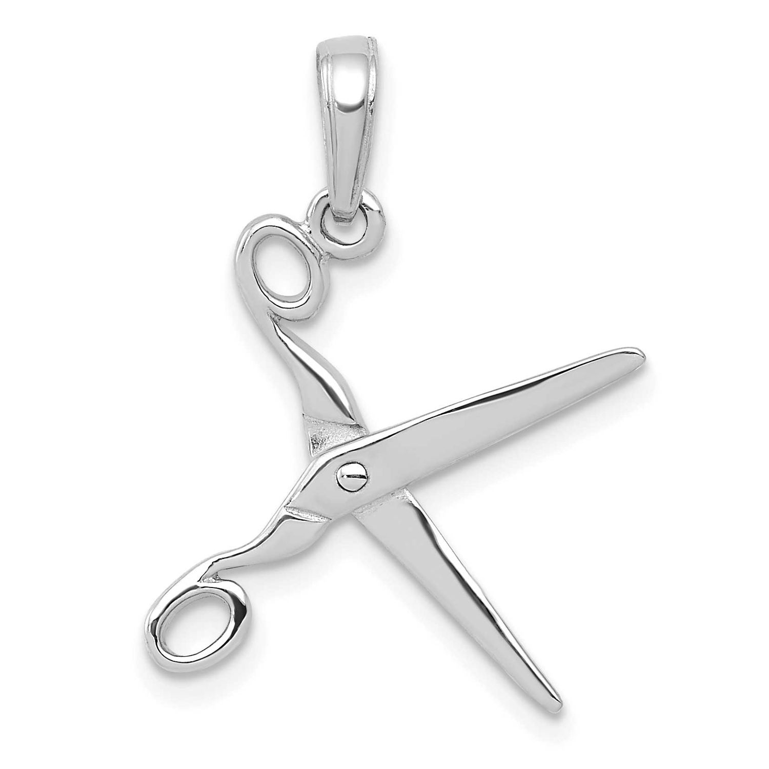 3-D Moveable Scissors Pendant 14k White Gold, MPN: C3118W, UPC: