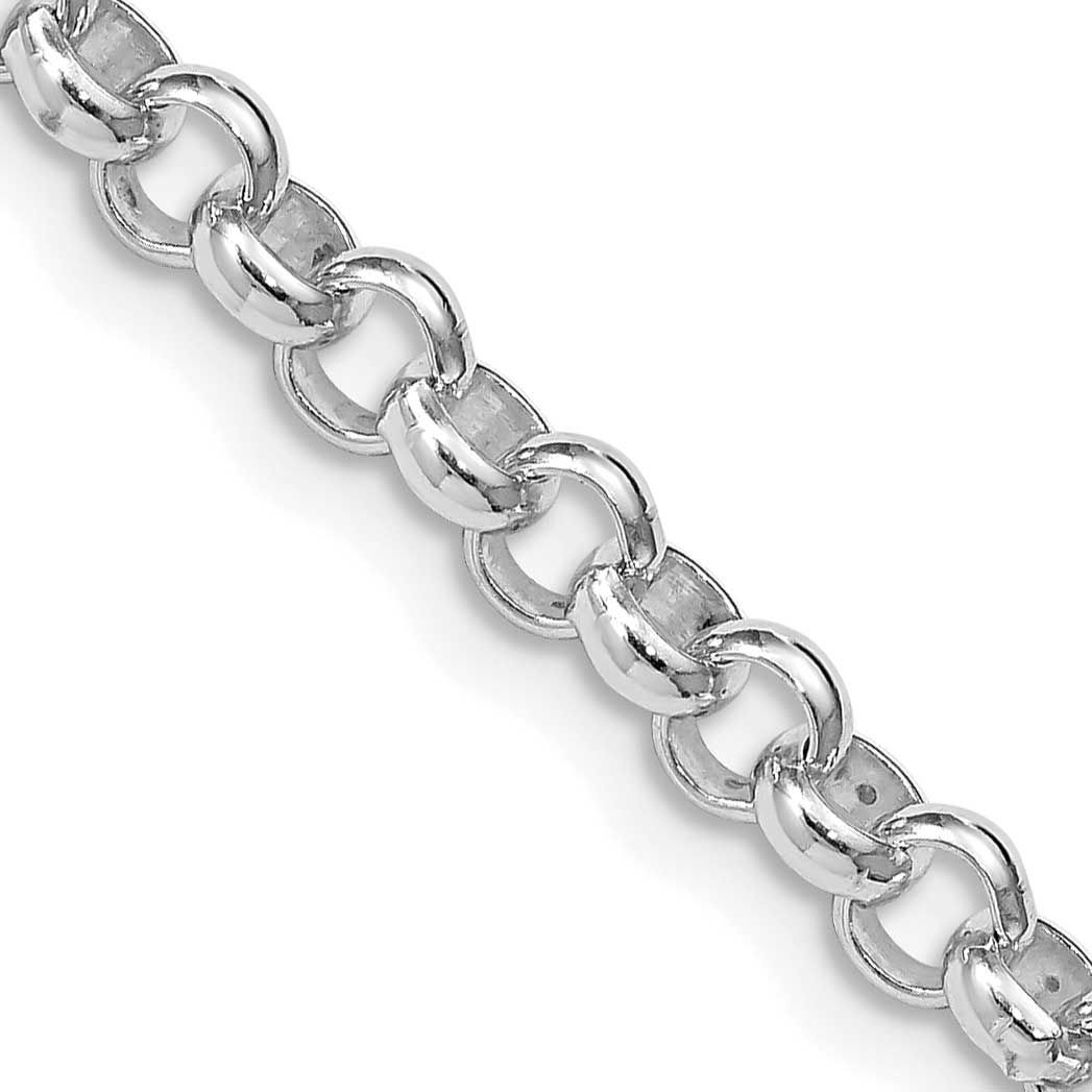 4.6mm Rolo Chain 36 Inch Sterling Silver Rhodium-Plated, MPN: QFC76R-36, UPC: