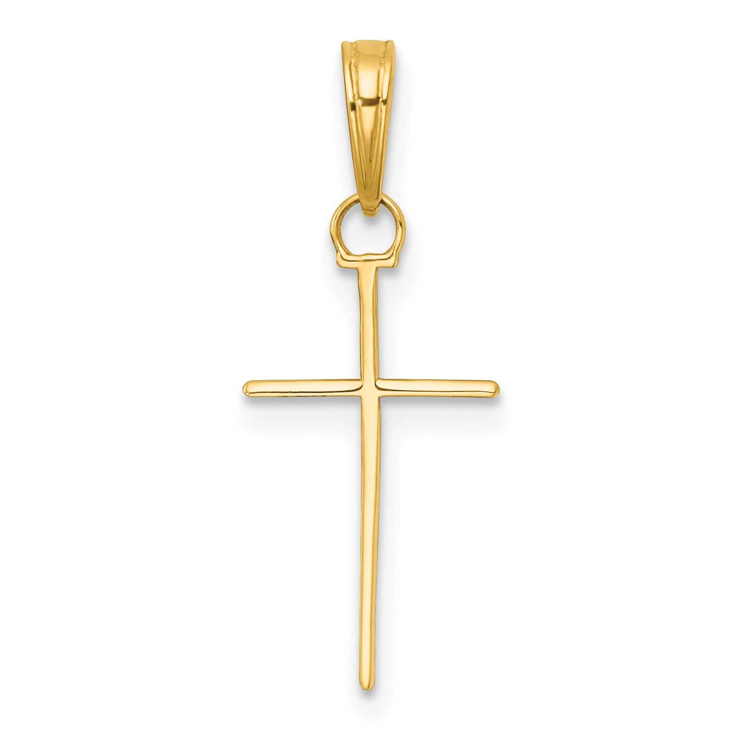 3-D and Polished Stick Cross Charm 14k Gold, MPN: K10074, UPC: