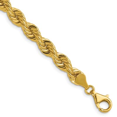 6.7mm Regular Rope Chain 9 Inch 14k Gold, MPN: 045S-9, UPC: