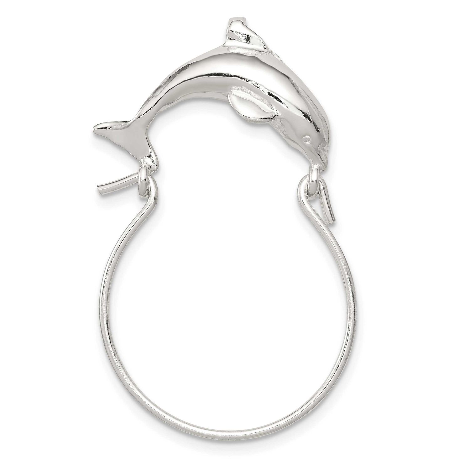 Dolphin Charm Holder Sterling Silver, MPN: QC565, UPC: 883957913322