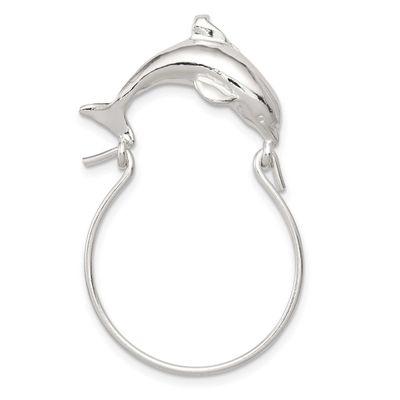 Dolphin Charm Holder Sterling Silver, MPN: QC565, UPC: 883957913322