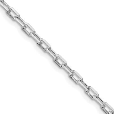 2.9mm Diamond-Cut Long Link Cable Chain 18 Inch Sterling Silver Rhodium-Plated, MPN: QAR080R-18, UP…