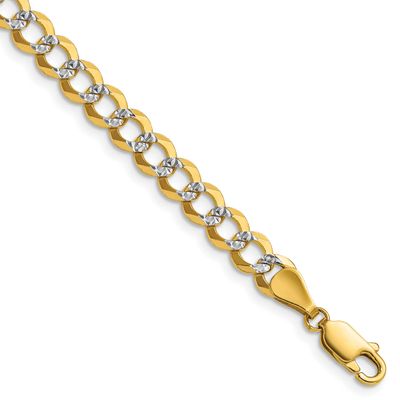 5.9mm Lightweight Pavc Flat Cuban Chain 8 Inch 14k Gold, MPN: PCB150-8, UPC: