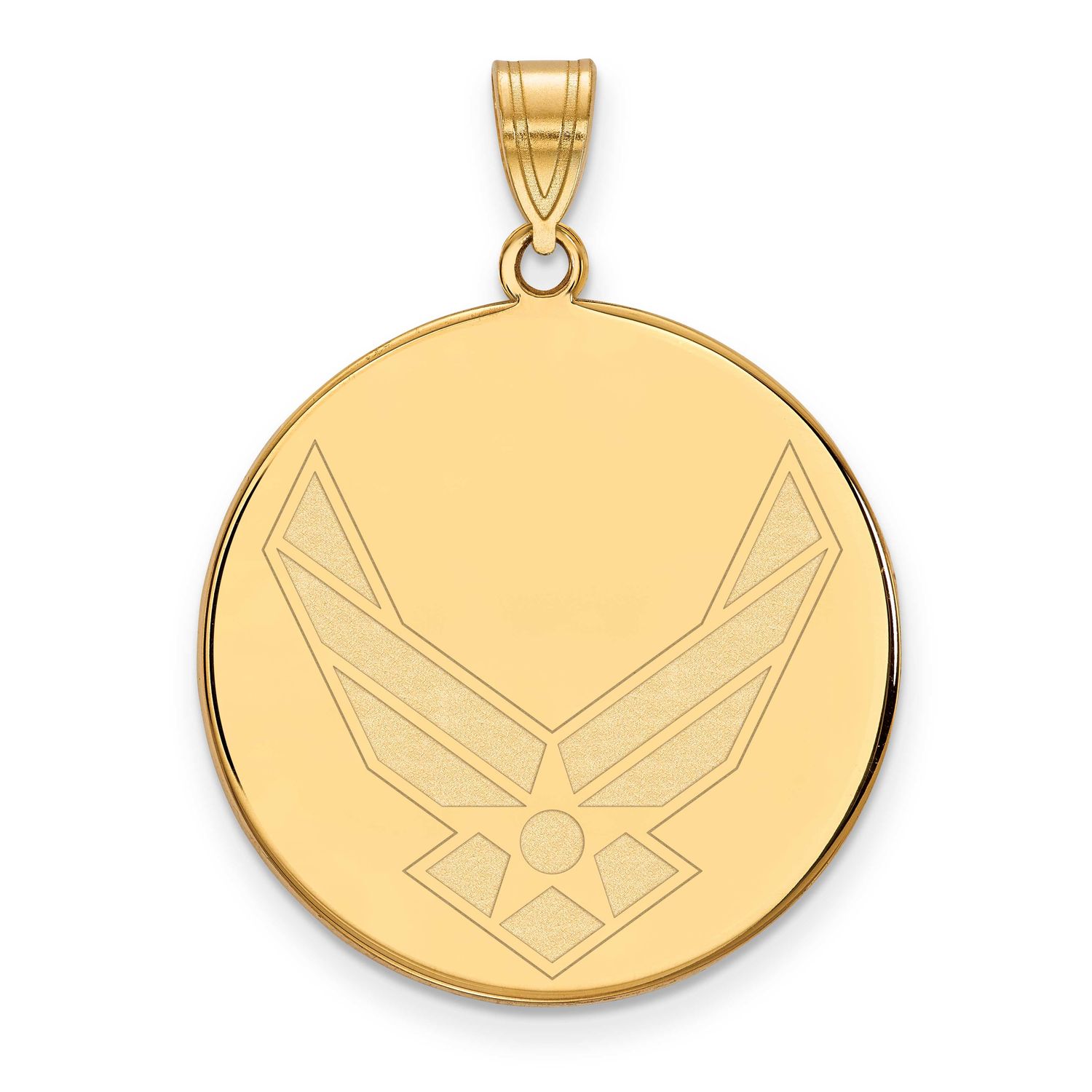 Logoart U.S. Air Force xl Disc Pendant 14k Gold, MPN: 4Y034USAF, UPC: