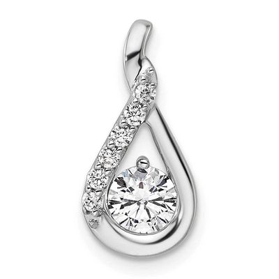 Polished Diamond Complete Tear-Drop Chain Slide 17.3 Inch 14k White Gold, MPN: PM10222-060-WAA, UPC: