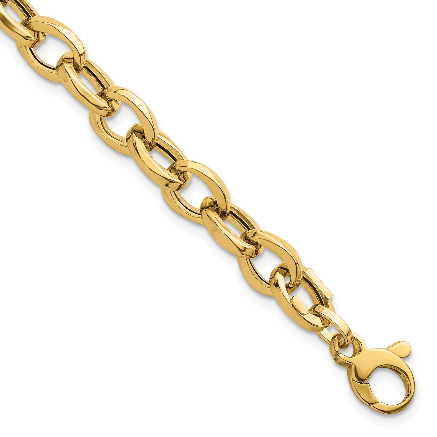 Oval Link 7.5 Inch Bracelet 14k Gold Polished, MPN: SF3139-7.5, UPC: