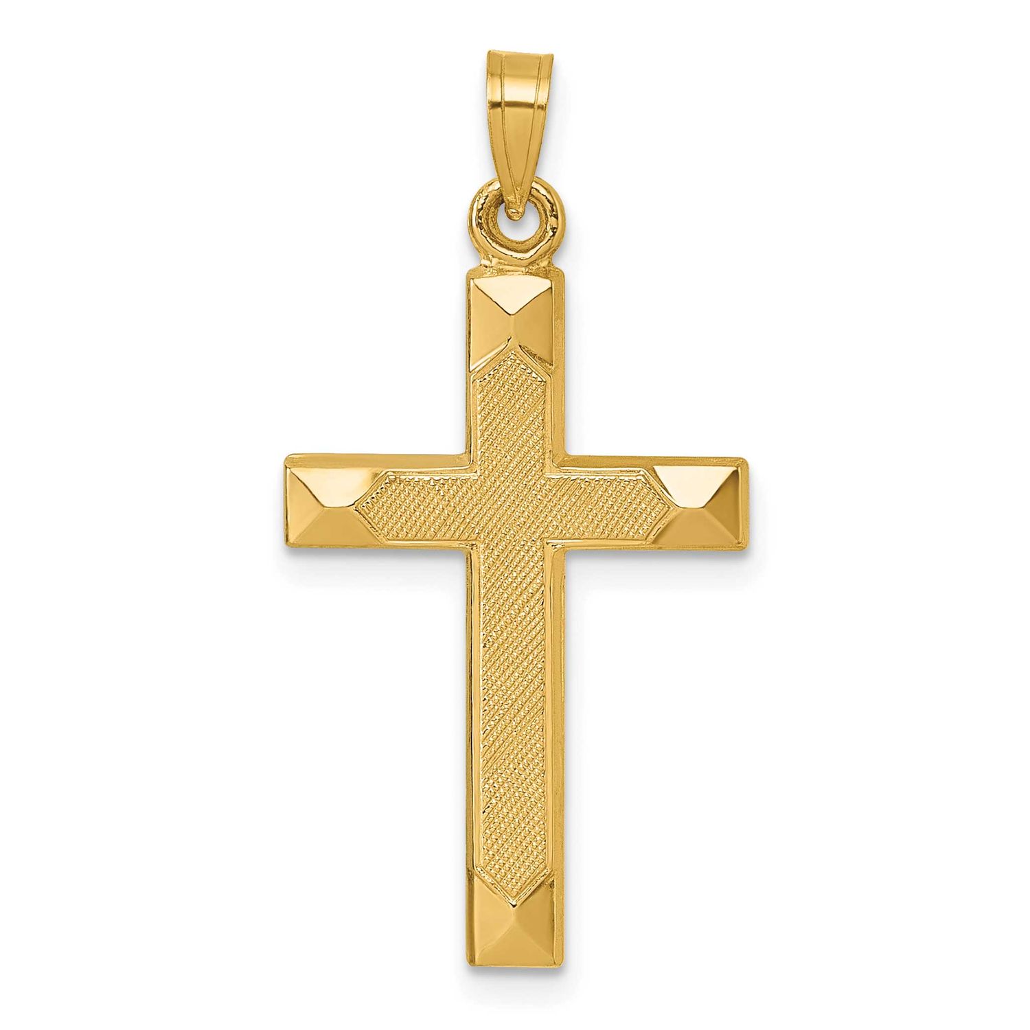 Textured Cross Pendant 14k Gold Polished, MPN: XR2161, UPC: