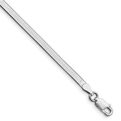 3mm Magic Herringbone Chain 8 Inch Sterling Silver Rhodium-Plated, MPN: QHB035R-8, UPC: