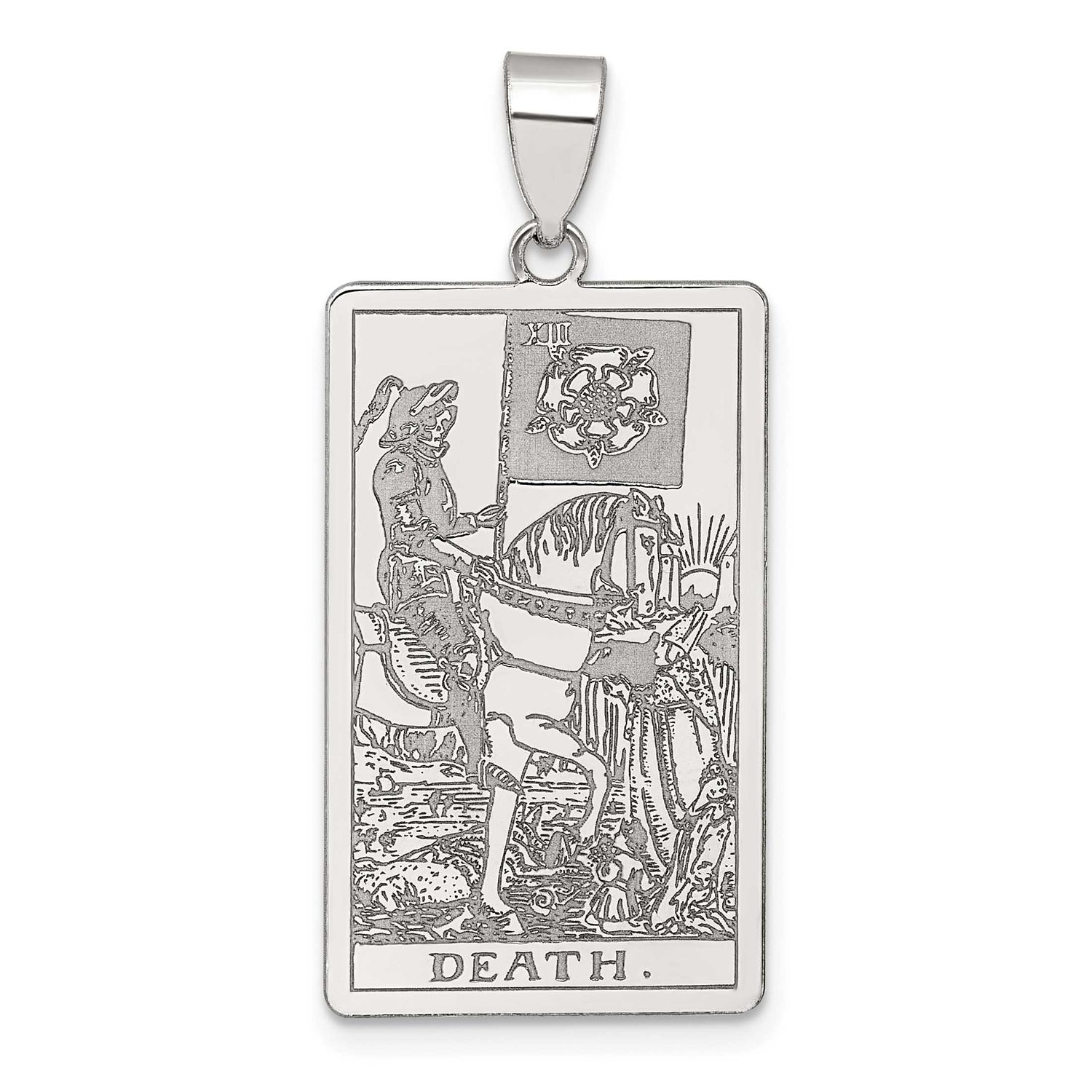 Death Tarot Card Pendant Sterling Silver, MPN: QC11523, UPC: