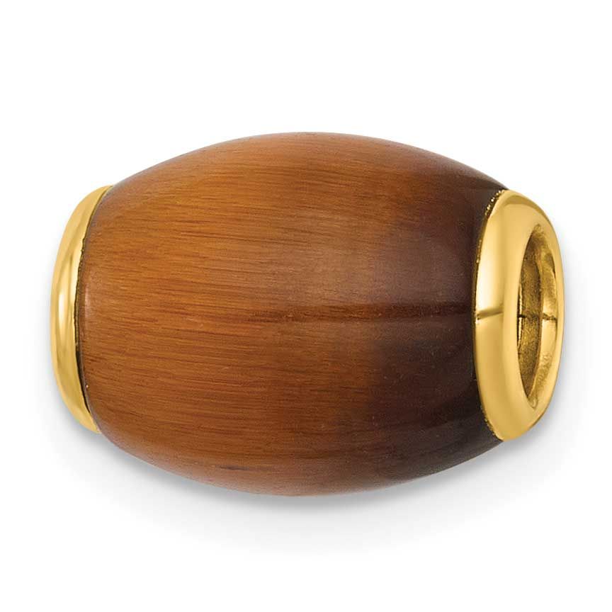 Tiger&#39;s Eye Oval Bead Slide Pendant 14k Gold Polished, MPN: XP5311, UPC: