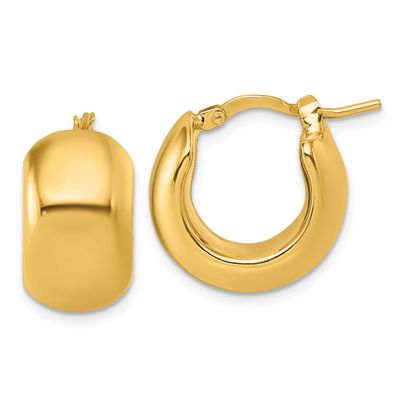 Hoop Earrings 14k Gold Polished, MPN: TF2392, UPC: