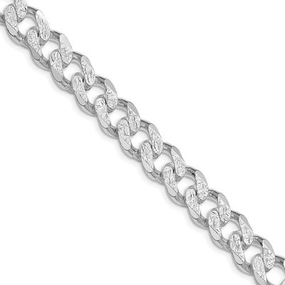 11.0mm Pavc Curb Chain 20 Inch Sterling Silver Rhodium-Plated, MPN: QCF300R-20, UPC: