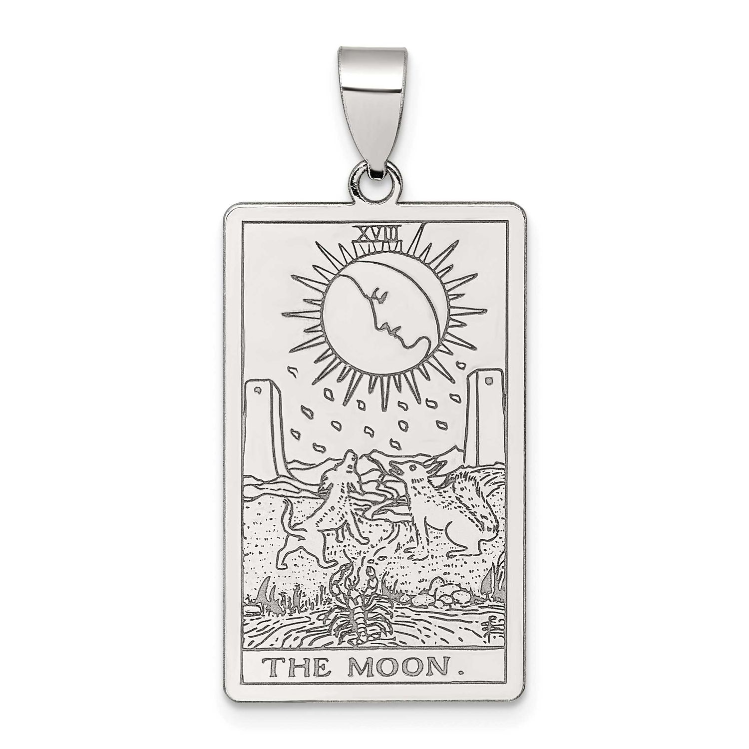 The Moon Tarot Card Pendant Sterling Silver, MPN: QC11528, UPC: