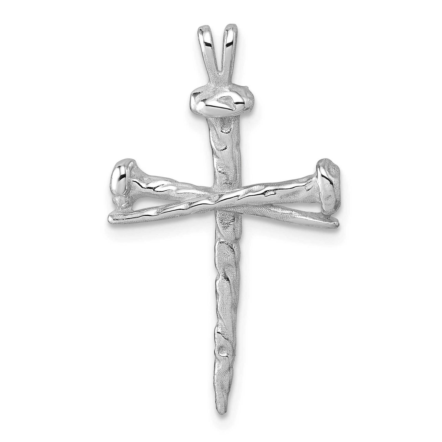 Nail Cross Charm 14k White Gold, MPN: D4755W, UPC: